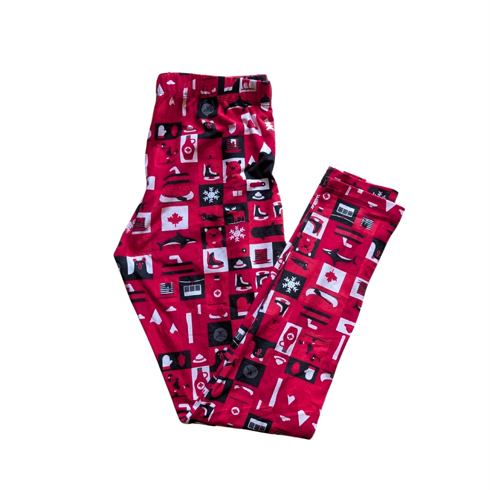 Ladies Canadian Print Sweetlegs Leggings